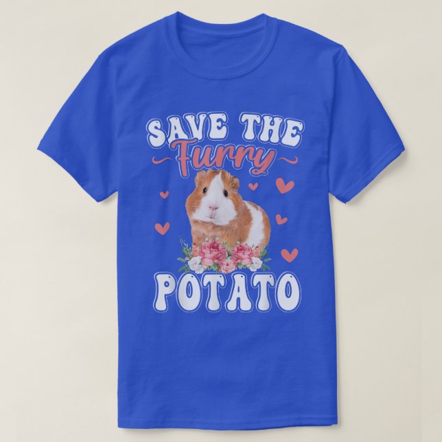 Save The Furry Potato Funny Guinea Pig 140 T-Shirt (Design Front)