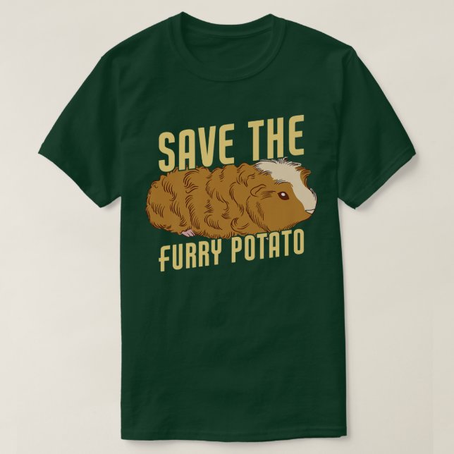 Save The Furry Potato Funny Guinea Pig Premium 525 T-Shirt (Design Front)