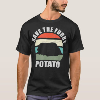 Save The Furry Potato  Funny Guinea Pig  T-Shirt