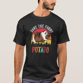 Save The Furry Potato Funny Guinea Pig T-Shirt