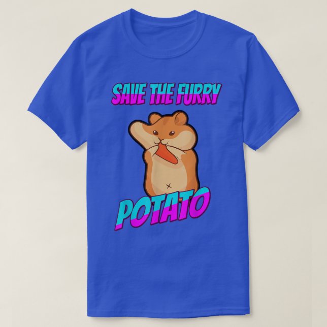 Save The Furry Potato Guinea Pig Funny  T-Shirt (Design Front)