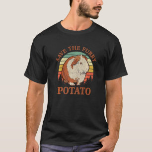 Save The Furry Potato Vintage Funny Guinea Pig Pre T-Shirt