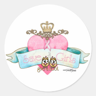Save the Girls - Give a Hoot Classic Round Sticker
