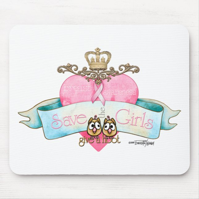 Save the Girls - Give a Hoot Mouse Mat (Front)