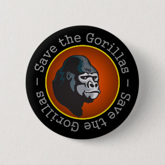 Save the Gorillas 6 Cm Round Badge