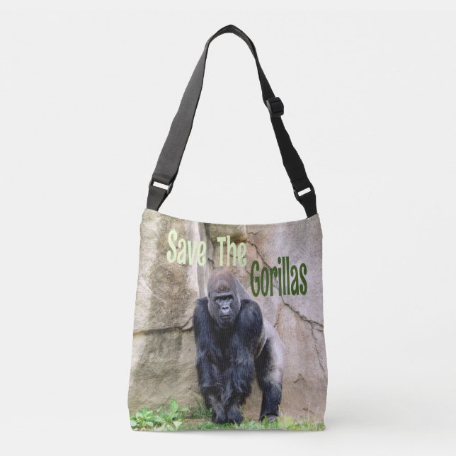 Save The Gorillas Crossbody Bag (Front)