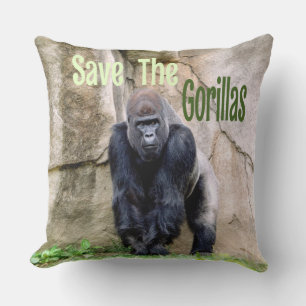 Save The Gorillas Cushion
