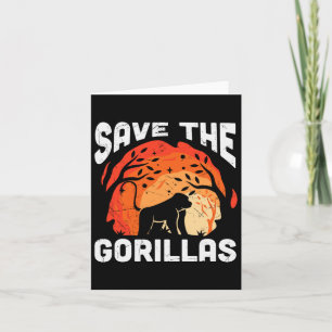 Save The Gorillas Eco-friendly Earth Day Card