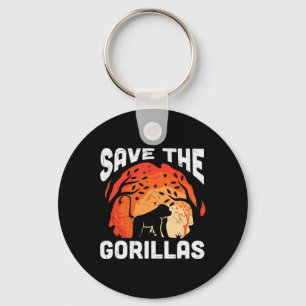 Save The Gorillas Eco-friendly Earth Day Key Ring