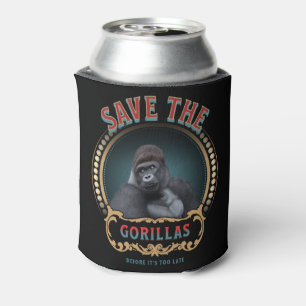 Save The Gorillas Endangered Species Can Cooler