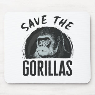 Save the Gorillas Gorilla Endangered Extinction Mouse Mat
