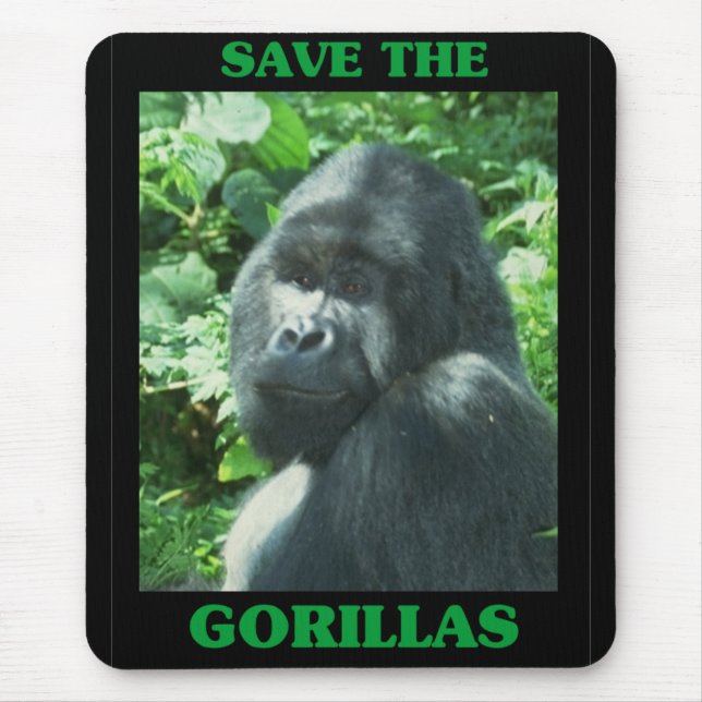 Save the Gorillas Mouse Mat (Front)