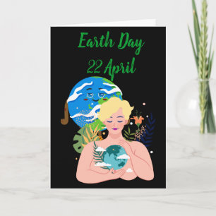 Save The Green Earth Day T Shirt_1  Card