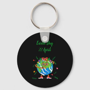 Save The Green Earth Day T Shirt Key Ring