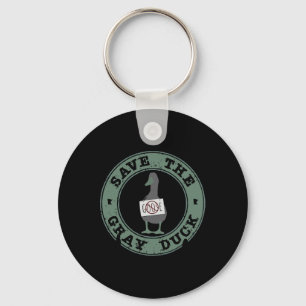 Save The Grey Duck Funny Animals Christmas Farm Lo Key Ring