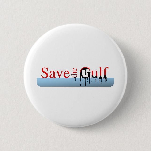Save the Gulf 6 Cm Round Badge (Front)