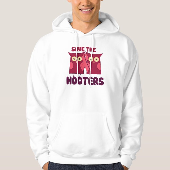Save the Hooters Breast Cancer Awareness Hoodie (Front)