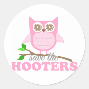 Save the Hooters Classic Round Sticker