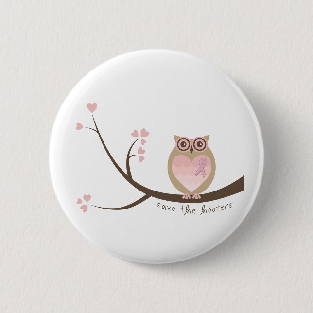 Save the Hooters Round Button (Front)