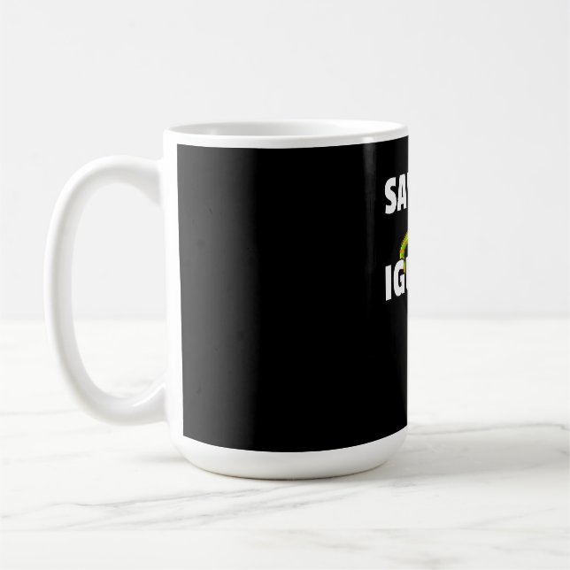 Save The Iguanas Reptile Gift Lizard Hunter Gift Coffee Mug (Left)