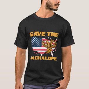 Save The Jackalope Funny Cryptid Jackrabbit Rabbit T-Shirt