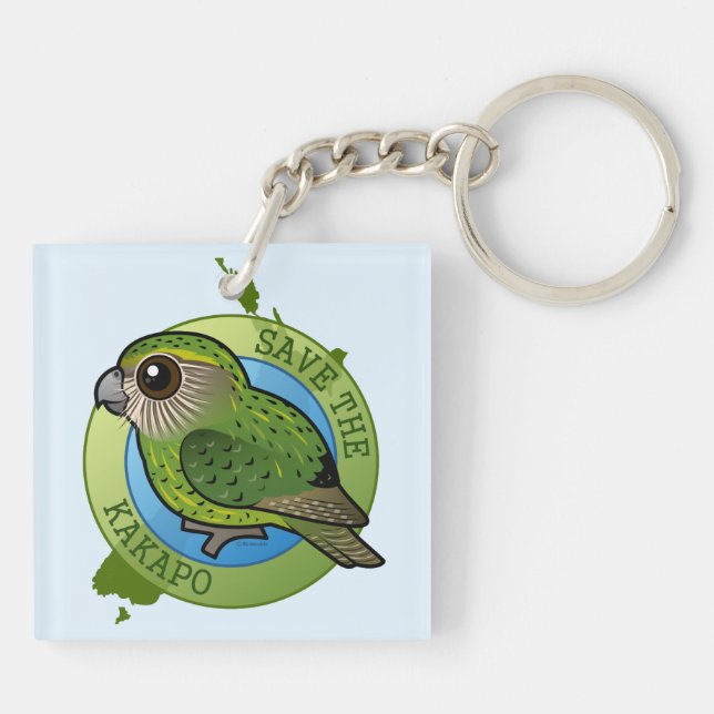Save the Kakapo Key Ring (Back)