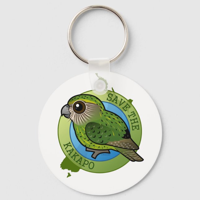 Save the Kakapo Key Ring (Front)
