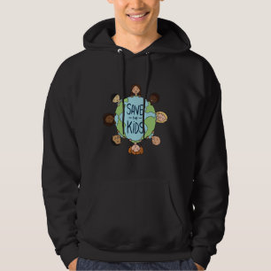 Save The Kids Save The Planet Green Hoodie