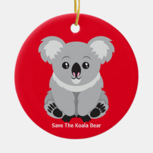 Save The Koala Bear Ceramic Tree Decoration