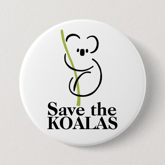 Save the Koalas Button (Front)