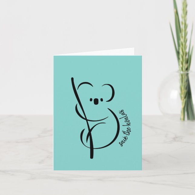 Save The Koalas Greeting Card (Front)
