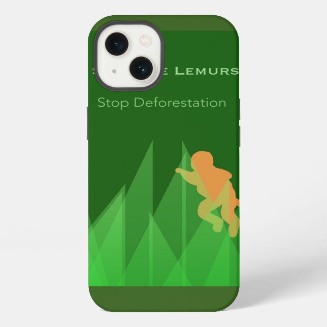 Save the Lemurs iPhone Case (Back)