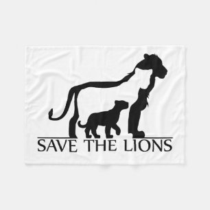 Save the Lions Fleece Blanket