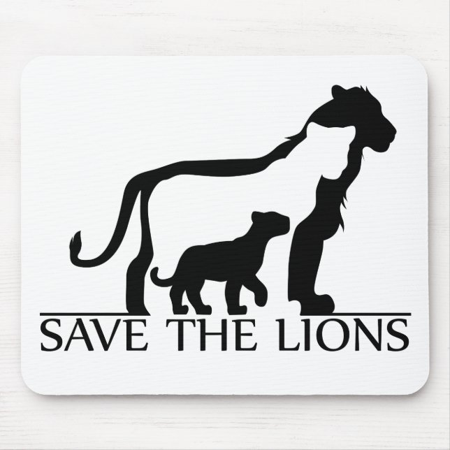 Save the Lions Mouse Mat (Front)