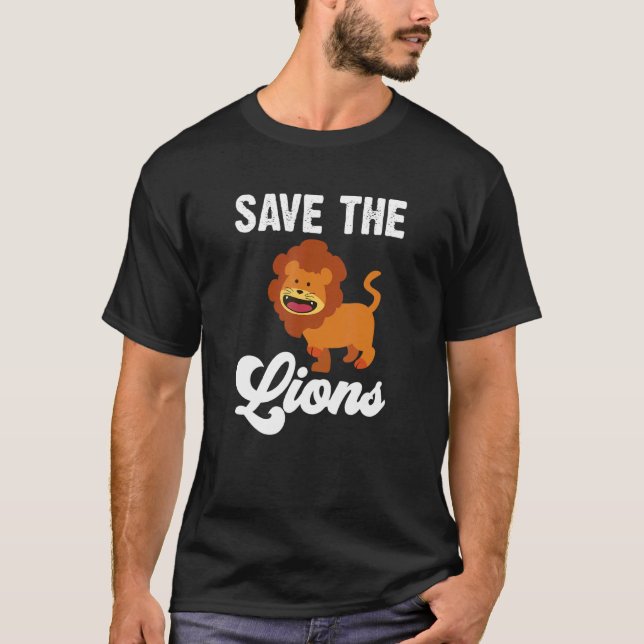 Save The Lions Wildlife Lion Safari Adventure T-Shirt (Front)