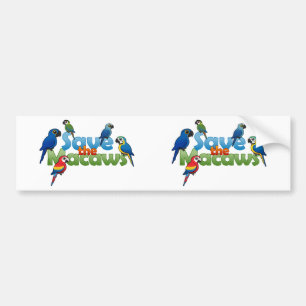 Save the Macaws Bumper Sticker