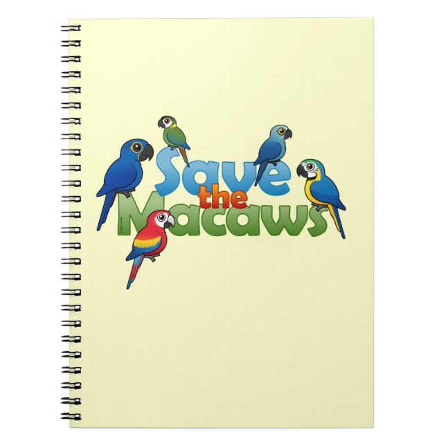 Save the Macaws Notebook (Front)