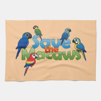 Save the Macaws Tea Towel