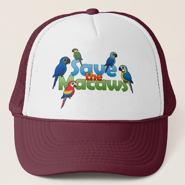 Save the Macaws Trucker Hat (Front)