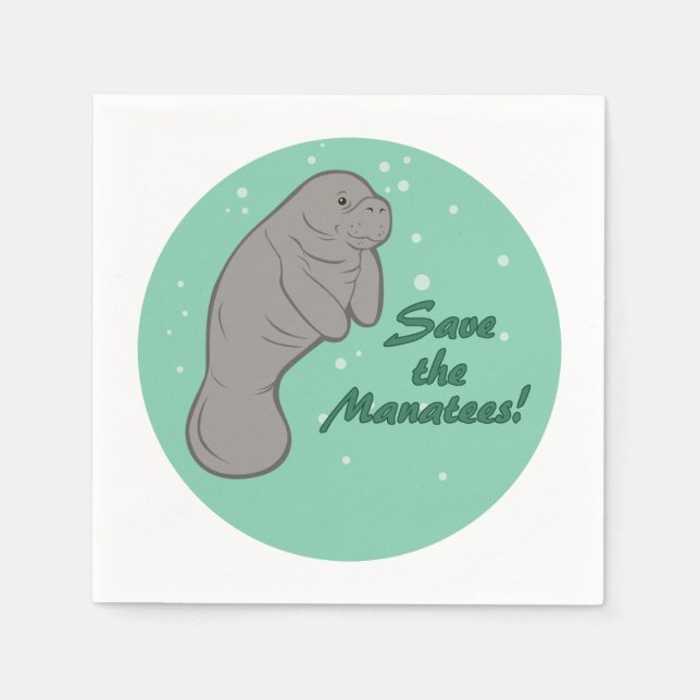 Save the Manatees! Napkin (Front)