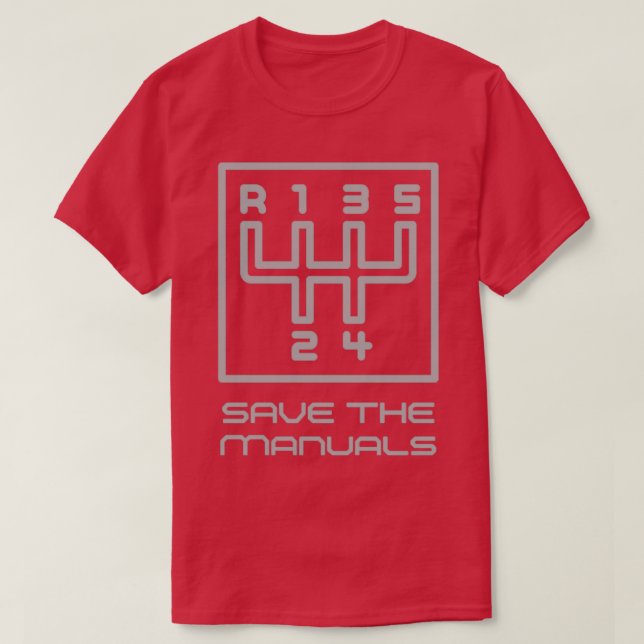 SAVE THE MANUALS and ACESSORIES T-Shirt (Design Front)