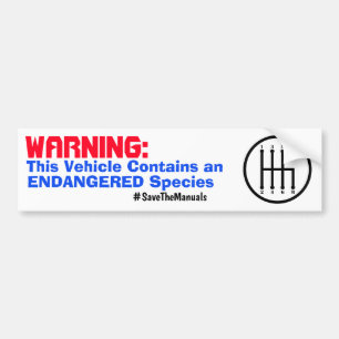 Save the manuals bumper sticker