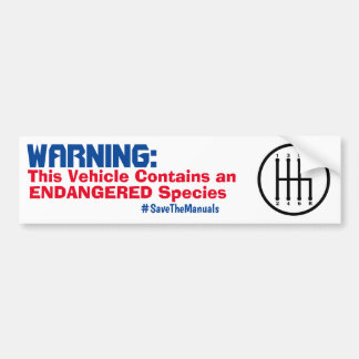 Save the manuals bumper sticker - blue/red