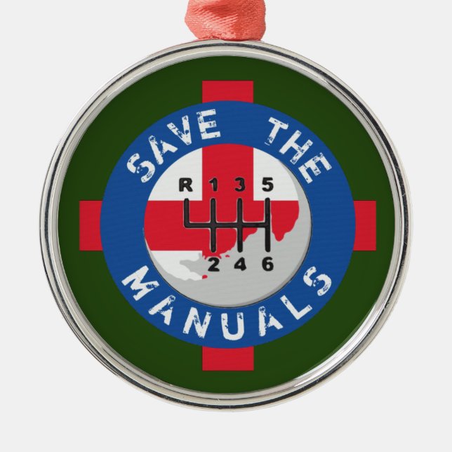 SAVE THE MANUALS METAL TREE DECORATION (Front)