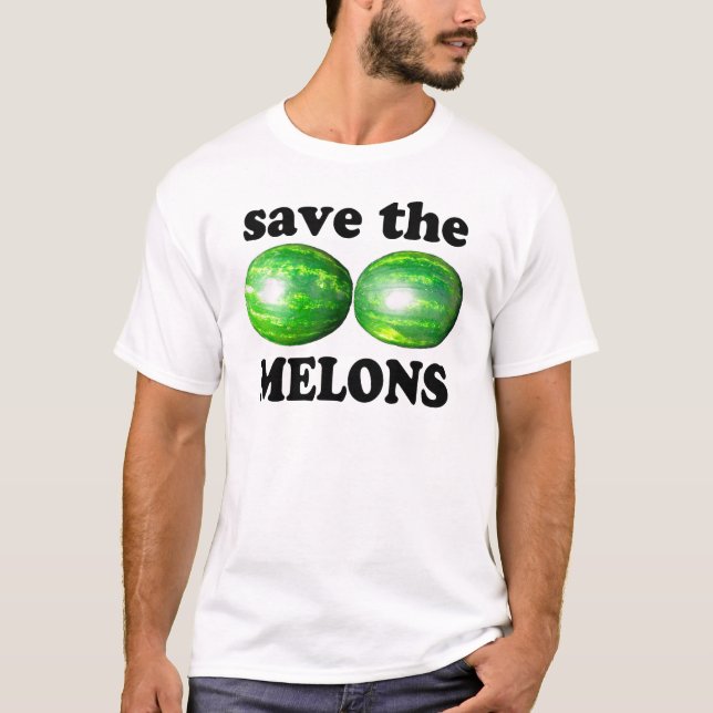 save the melons on white T-Shirt (Front)