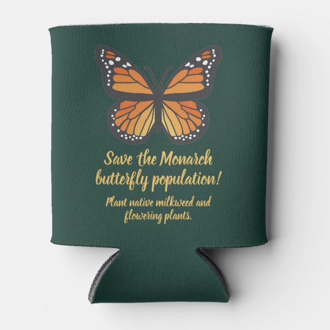 Save the Monarch butterfly Can Cooler (Front)