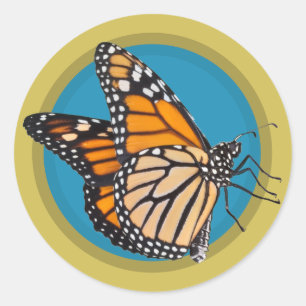 Save the Monarch Butterfly Classic Round Sticker