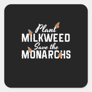 Save The Monarchs Butterfly Square Sticker
