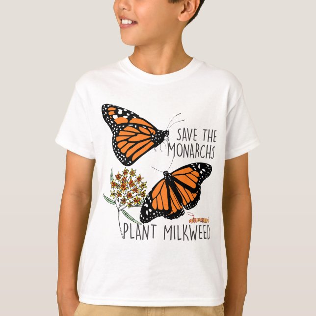 Save The Monarchs Plant Some Milkweed Butterfly Gi T-Shirt (Front)