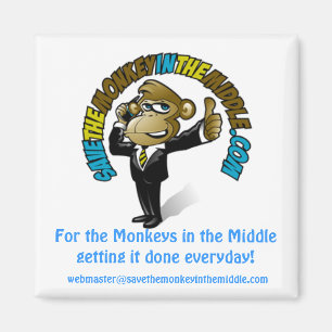 Save the Monkey in the Middle Magnet